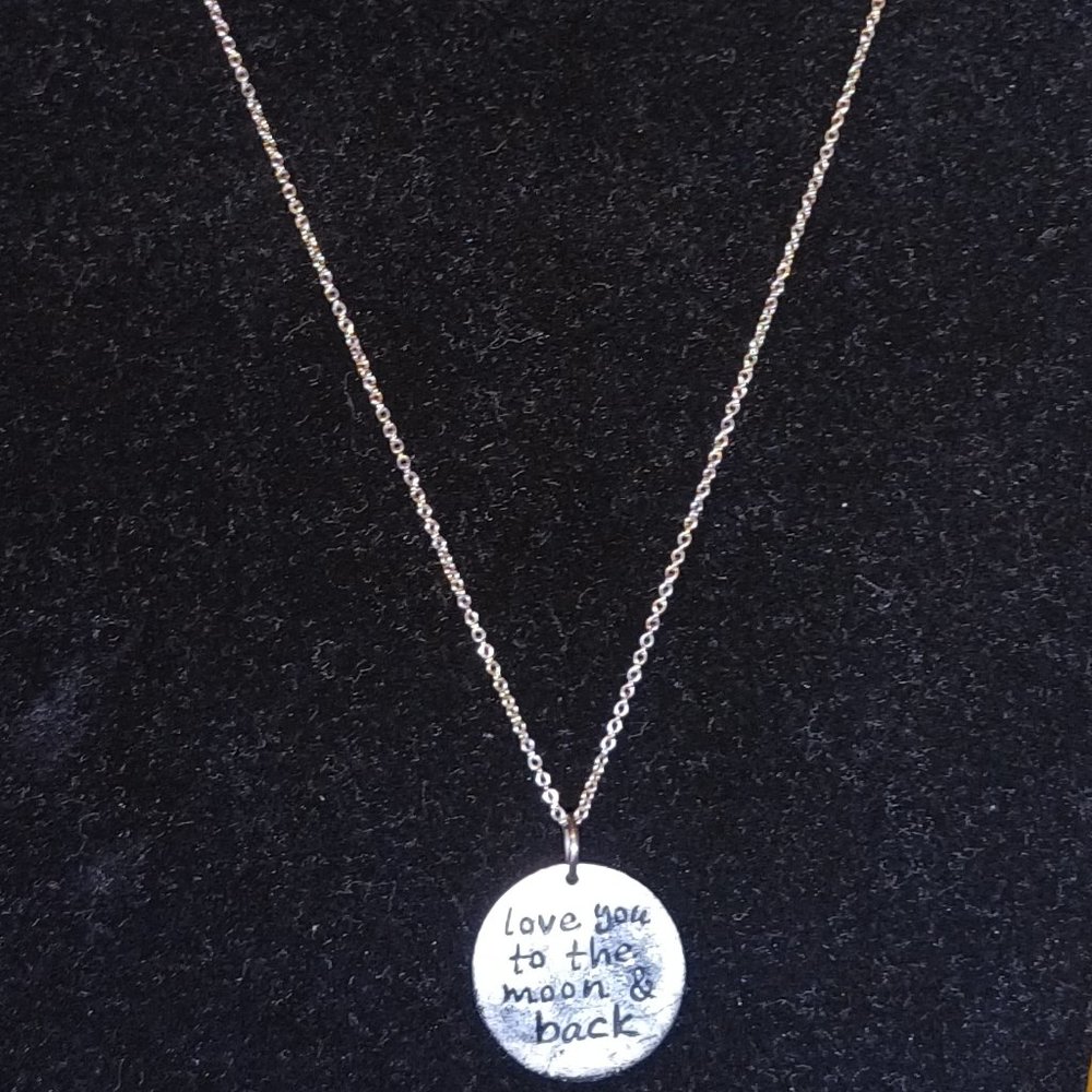 I Love You to the Moon & Back Long Pendant Necklace